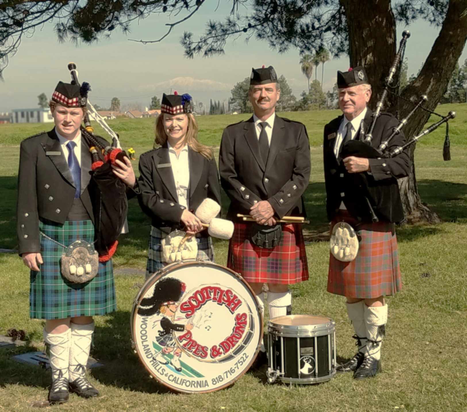 Scottish Pipes And Drums Performs at Forest Lawn Cypress